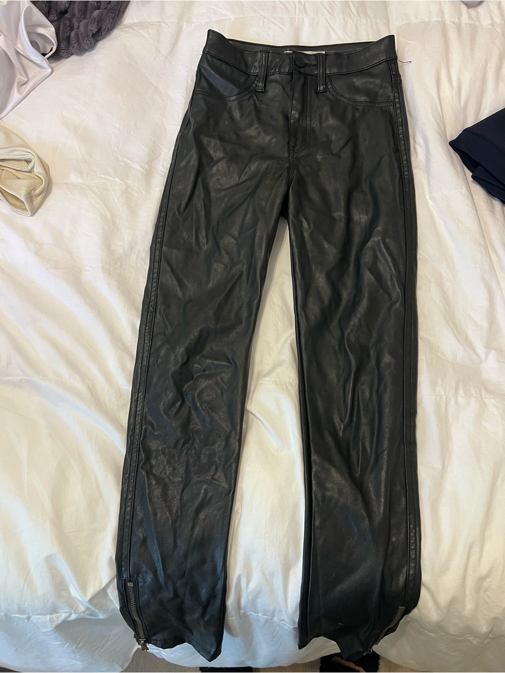 Ksubi Black Vegan Leather Skinny Pants